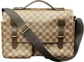 Louis Vuitton Vintage, unisex, Bruin, ONE Size, Pre-owned Broadway Damier Schoudertas