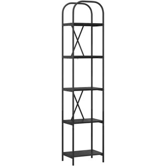 vidaXL Estante de libros Roble negro 40 x 30 x 183 cm vidaXL