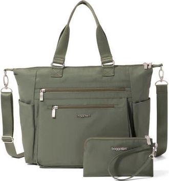 Baggallini Trifecta Convertible Backpack with RFID Wristlet in Thyme at Nordstrom