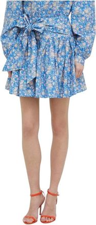 Custommade Rhema Rok - Dames - Korte rokken - Blauw - XS - Katoen - Rokken
