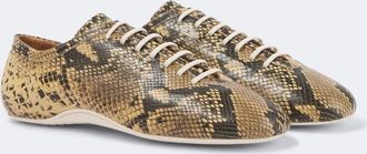 Dries Van Noten Zapatillas de piel grabada