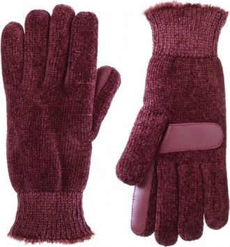 Isotoner WomenS Lined Chenille Gloves In Plum