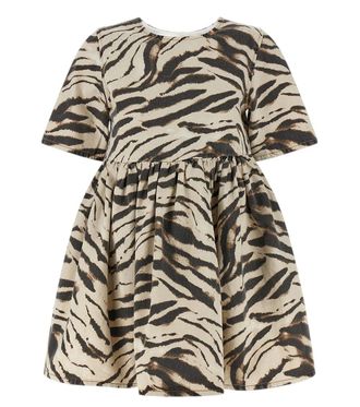 Ganni Multicolor Round Neck Mini Dress