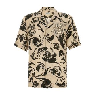 Dries Van Noten Short Sleeve Shirts, male, Multicolor, Size: M Carltone Shirt