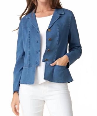 Habitat Stonewash Stretch Boyfriend Jacket In Light Denim