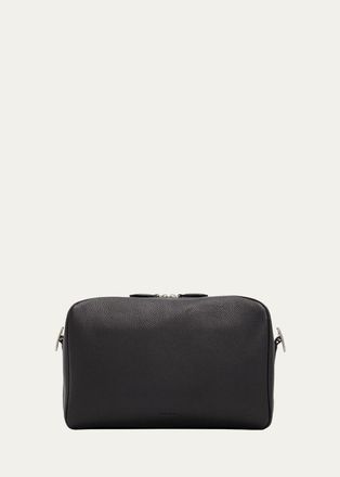 The Row Mens Jerome Grained Leather Crossbody Bag