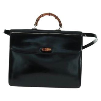 Gucci Pre-owned Handbags, female, Black, Size: ONE SIZE Pre-owned Vintage bamboo handle bag