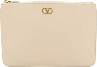 Valentino Garavani Ivory VLogo Clutch