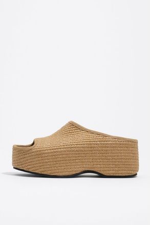 Bimba & Lola Raffia Platform Sandal in Natural at Nordstrom, Size 35