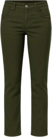 2-Biz Berit Bukse - Dames - Slim Fit Broeken - Groen - S - Katoen - Broeken