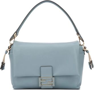 Fendi Mamma Baguette medium schoudertas met trekkoord - Blauw