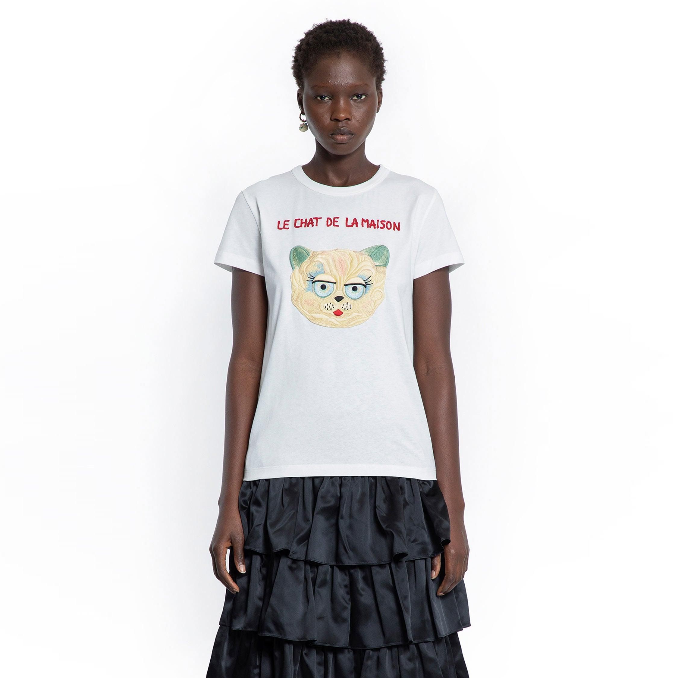 Tシャツ・カットソー VALENTINO Le Chat de la Maison cotton T-shirt Nero Le Chat de la Maison cotton T-shirt VALENTINO - Nugnes1920