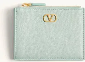 Valentino Garavani Portacarte VLogo Signature In Vitello Granato Donna GRIGIO UNI