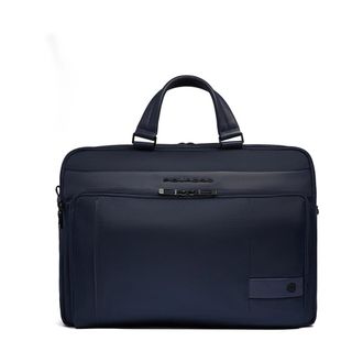 Piquadro W129 Laptop Bag - Heren - Laptoptassen - Blauw - ONE Size - Leer - Tassen