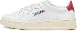 Autry Autry Medalist Leather Low White Red AULM-LL21