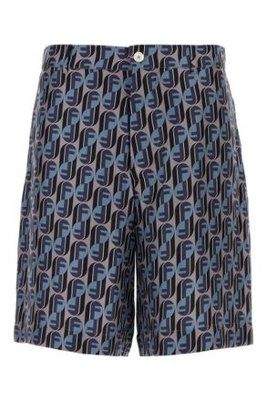 Fendi Multicolor Logo Shorts