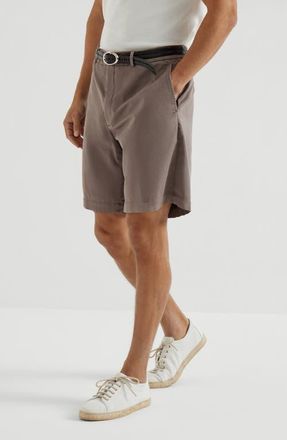 Brunello Cucinelli Garment-dyed Bermuda shorts in Hazelnut at Nordstrom, Size 54 It