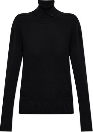 Burberry Wollen coltrui - Dames - Coltruien - Zwart - S - Wol - Truien & Vesten