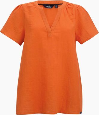 Regatta Womens Regatta Womens/Ladies Selen Short-Sleeved Shirt - Orange - Size: 12