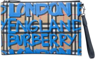 Burberry Pre-owned Burberry House Check Canvas Graffiti Zip Pouch Ladies MTKKFW3IJKMBHIHJ