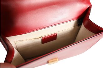 Gucci Marmont small shoulder bag in Rosso Ancora red Womens leather (Pre-Owned)