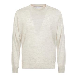 Brunello Cucinelli Brunello Cucinelli, Sweatshirts, male, Beige, Size: L Luxury Sweater