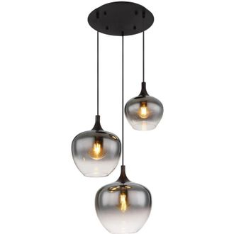 Globo Lighting L&aacute;mpara Colgante - Maxy - Negro - Vidrio - &Oslash; 48cm - E27