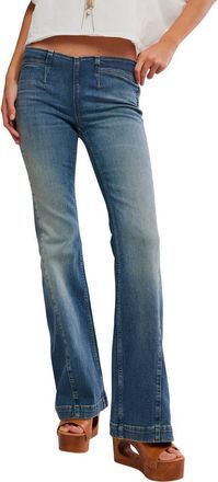 Free People Alamo High Waist Flare Jeans in Stonehenge at Nordstrom, Size 26