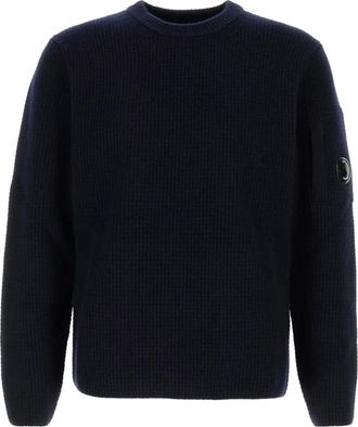 C.P. Company pocket wool blend sweater - men - Wool/Nylon - M - Blue