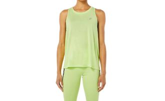 Asics Womens Race Tank Top In Lime Green
