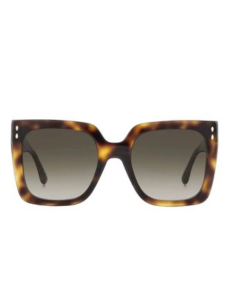 Isabel Marant tortoiseshell square-frame sunglasses - women - Acetate - One Size - Brown