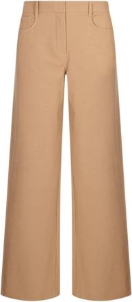 Max Mara Wide Broeken - Dames - Wijde Broeken - Bruin - XS - Broeken