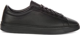HUGO BOSS Sneakers, male, Black, 9 UK, Kieran Tenn Low-Profile Lace-Up Sneaker