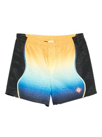 Casablanca logo swim shorts - men - Polyester/Polyamide/Elastane - L - Yellow