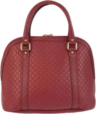 Gucci Pre-owned Micro Guccissima Leder 2way tas - Dames - Vintage Handtas - Rood - ONE Size - Leer - Vintage