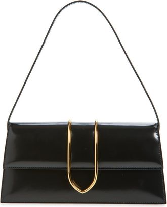 Jacquemus Le Long Bambino Leather Shoulder Bag in 990 Black at Nordstrom