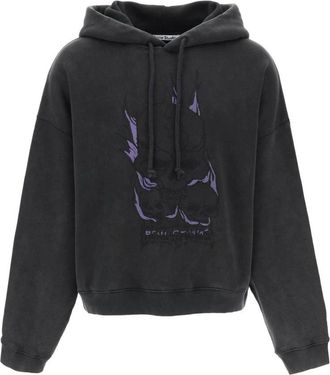 Acne Studios Skull Graphic Print Hoodie - Dames - Hoodies - Zwart - S - Hoodies & sweatvesten