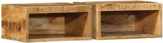 vidaXL Vidaxl - Wall-mounted tv Cabinets 2 pcs Solid Rough Wood Mango