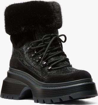 Michael Kors Shiloh Embellished Mixed-Media Boot