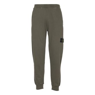 Stone Island Fleece Broek - Heren - Broeken - Groen - Maat: S Fleece