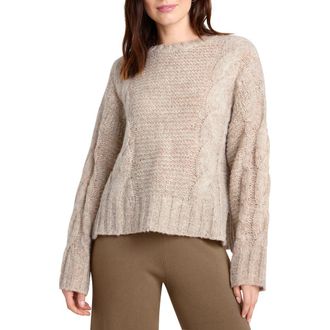 Splendid x Cella Jane Cable Sweater in Toast Marl at Nordstrom Rack, Size X-Small