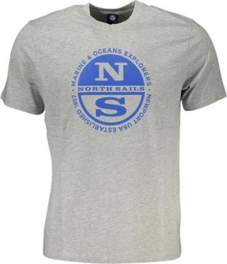 North Sails Bedrukt Logo T-shirt - Heren - T-shirts - Grijs - XL - Tops