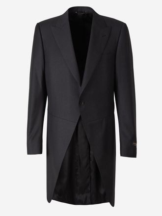 Canali Mottled Wool Morning Coat