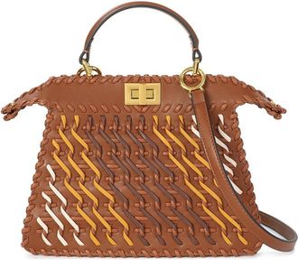 Tiffany & Fred Woven Leather Top Handle Bag