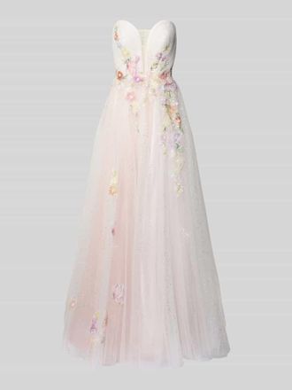 Unique Maxikleid im Off-Shoulder-Look mit Perlen und Pailletten in Rosa, Gr&ouml;&szlig;e 38