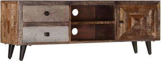vidaXL Vidaxl - Mueble Para Tv De Madera Maciza De Mango 118x30x40 Cm