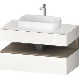 Duravit Duravit - Qatego Consola Mueble Bajo Lavabo, 1 Extra&iacute;ble, 1 Caj&oacute;n