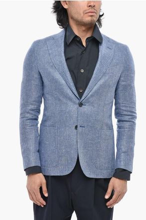 Corneliani CC COLLECTION Linen-Blend Unlined Blazer REWARD size 46