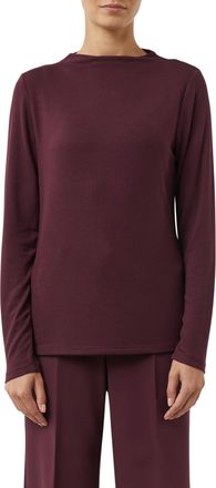 Comma Langarmshirt mit Stehkragen