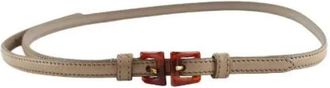 Prada Pre-owned Leather Belt - female - Prada Vintage - Vintage Belts - Gray - ONE SIZE - Pre-owned